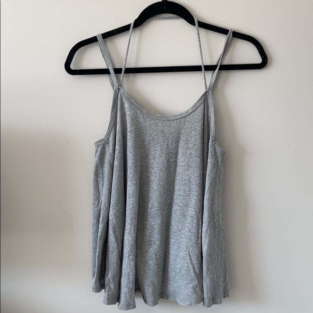 Free People flowy gray tank top